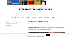 Desktop Screenshot of experimentalhomesteader.com